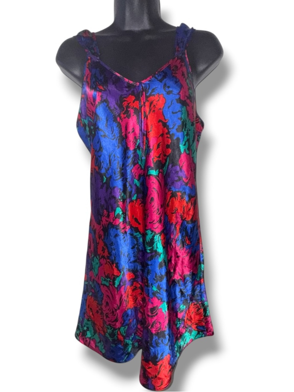 Inhibitions multicolor floral silky tank nightie